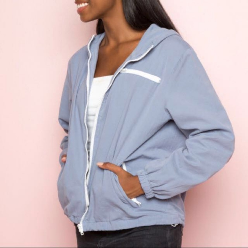 brandy melville slate blue krissy jacket